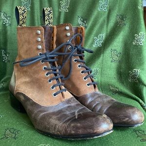 John Fluevog two tone brown Eugene sz 8.5
